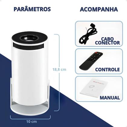 Imagem de Projetor Portátil Smart Android Mini HD Celular Pc WiFi