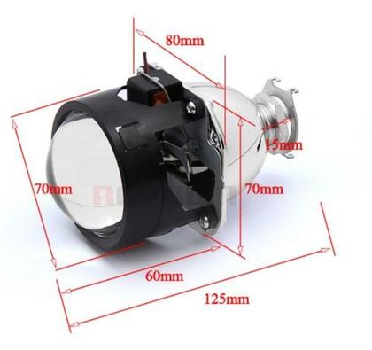 Imagem de Projetor Retrofit Com Shroud Lente Clear 8.0 Bixenon Mini H1