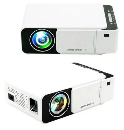 Imagem de Projetor Retroprojetor Data Show Led Portatil 2200 Lúmens 120 Polegadas Espelha Tela Celular T5