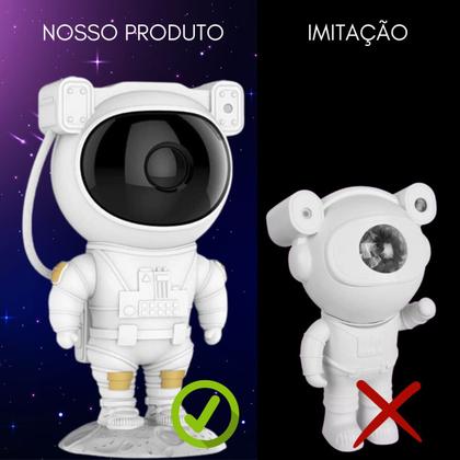 Imagem de Projetor Robô De Luz E Luminária Astronauta Galaxy Light Branco Usb