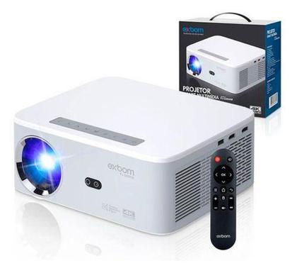 Imagem de Projetor Smart 4K Portátil: Cinema em Casa com Imagem Perfeita e Som Imerssivo - Exbom