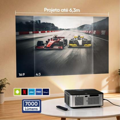 Imagem de Projetor Smart 7000 Lúmens Get Full HD Wi-Fi/Android/HDMI