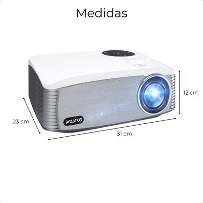 Imagem de Projetor Wzatco C6 7000 Lumens + Tela Reflexiva 120 Polegadas