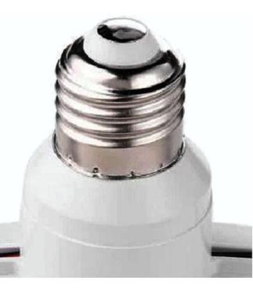 Imagem de Prolongador Adaptador Extensor Bocal Lâmpada E27 - 2 Lâmpadas - 2x1 - 2 em 1 - Duplo