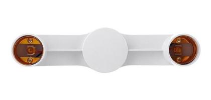 Imagem de Prolongador Adaptador Extensor Bocal Lâmpada E27 - 2 Lâmpadas - 2x1 - 2 em 1 - Duplo