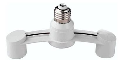Imagem de Prolongador Adaptador Extensor Bocal Lâmpada E27 - 2 Lâmpadas - 2x1 - 2 em 1 - Duplo