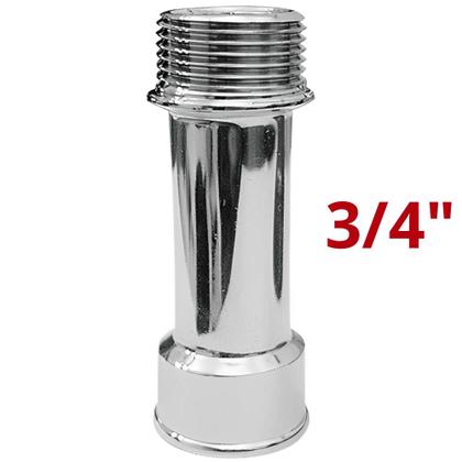 Imagem de Prolongador De Torneira Parede Mesa Pia Extensão Alongador Longa 7 Cm 100% Em Metal Cromado Polido 3/4" Polegadas Iguatemi