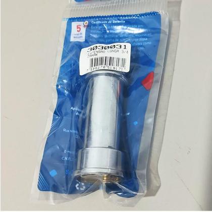 Imagem de Prolongador De Torneira Parede Mesa Pia Extensão Alongador Longa 7 Cm 100% Em Metal Cromado Polido 3/4" Polegadas Iguatemi