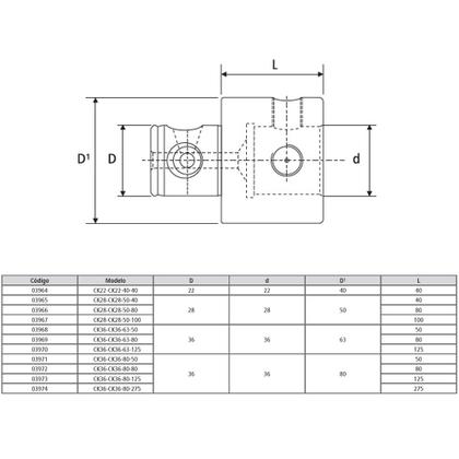 Imagem de Prolongador para Cone Modular Modelo CK36-CK36-80-50