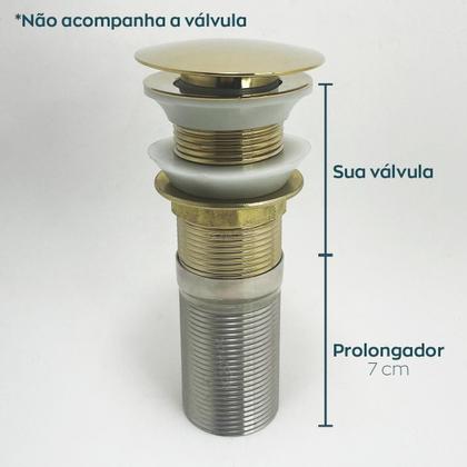 Imagem de Prolongador Rosca Válvula 1 1/4 Extensor Ralo Pia Banheiro Valvula Longa Para Cuba Com Espessura Mais Grossa Escoamento Lavatório 40mm