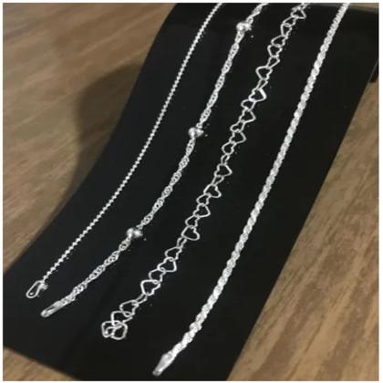 Imagem de Promoção 4 Pulseiras Fem.prata 925 Coração Baiano Bola