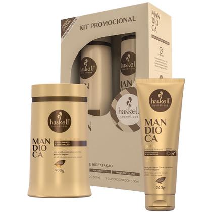 Imagem de Promopack Haskell Mandioca 500ml Másc 900gr e Leave-in 240gr