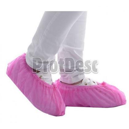 Imagem de Prope sapatilha TNT rosa pink 20G Protdesc c/100 unidades