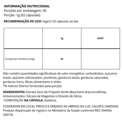 Imagem de Própolis Verde 60 Cápsulas Extrato Puro Flora Nativa