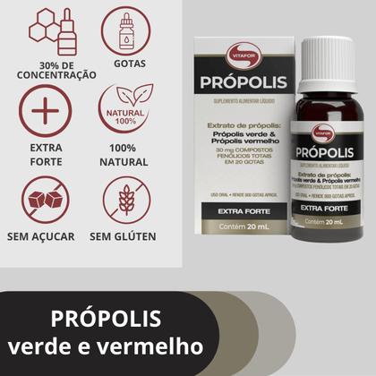 Imagem de Propolis verde e vermlho vitafor gotas frasco 20ml