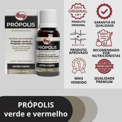 Imagem de Propolis verde e vermlho vitafor gotas frasco 20ml