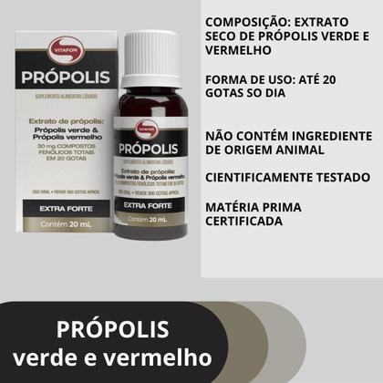 Imagem de Propolis verde e vermlho vitafor gotas frasco 20ml