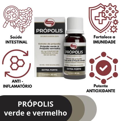 Imagem de Propolis verde e vermlho vitafor gotas frasco 20ml