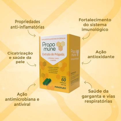 Imagem de Propomune Extrato Própolis + Vitamina C 60 Caps Maxinutri