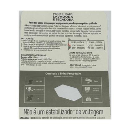 Imagem de Prote Raio Lavadora e Secadora 10A 127v - PW Eletronica - PW Eletrônica