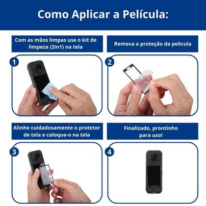 Imagem de Proteção De Tela Anti Riscos Para Action Cam Insta360 X3