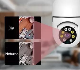 Imagem de Proteção Inteligente em Casa: Smart DataCâmera IP Lâmpada 1080p HD Sem Fio Wi-Fi