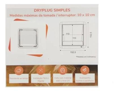Imagem de Proteção Tomada Interruptor 4x2 Área Externa Dryplug Simples