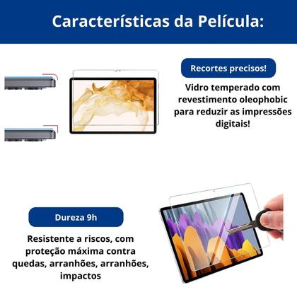 Imagem de Proteção Vidro Temperado Para Tablet S7, S8, S9 11 polegadas