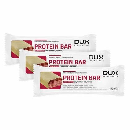 Imagem de Protein Bar Mini Display C/12 Unidades De 30g Sabor Chocolate Branco Com Frutas Vermelhas Dux Human