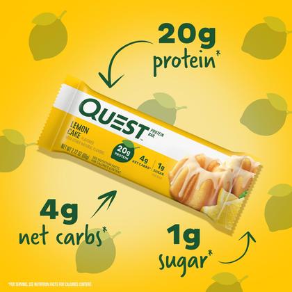 Imagem de Protein Bars Quest Nutrition Bolo de limão com 20 g de alto teor de proteína