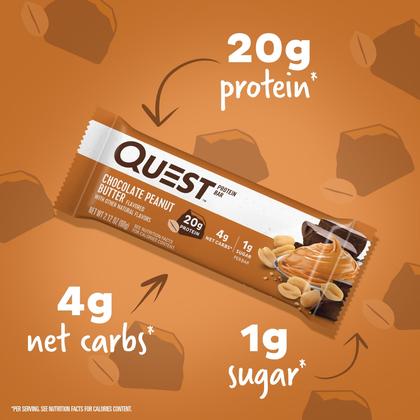 Imagem de Protein Bars Quest Nutrition Chocolate e Manteiga de Amendoim 20g