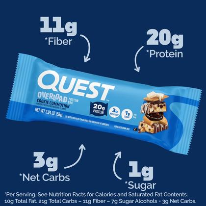 Imagem de Protein Bars Quest Nutrition Overload Cookie Commotion 12x58g