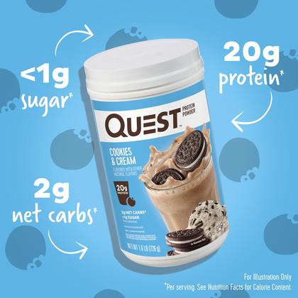 Imagem de Protein Powder Quest Nutrition Biscoitos e Creme 900g