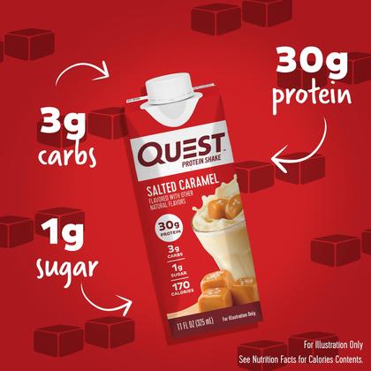Imagem de Protein Shake Quest Nutrition Caramelo Salgado 30g 330mL x12