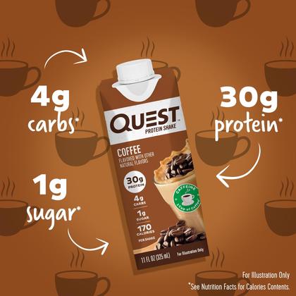 Imagem de Protein Shake Quest Nutrition Sabor Café 30g 4g 1g 4x3