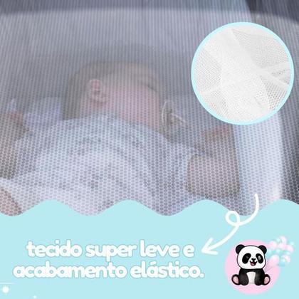 Imagem de Proteja seu Bebê: Mosquiteiro Universal com Bordas Elásticas para Carrinho, Berço e Cadeirinha!