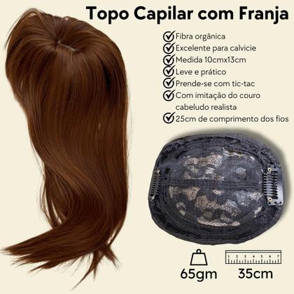 Imagem de Prótese capilar feminino topo de tic-tac fibra orgânica
