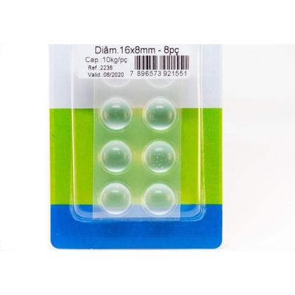 Imagem de Protetor Adesivo Engedom Redondo 16X8Mm 08Pecas 2236 2236