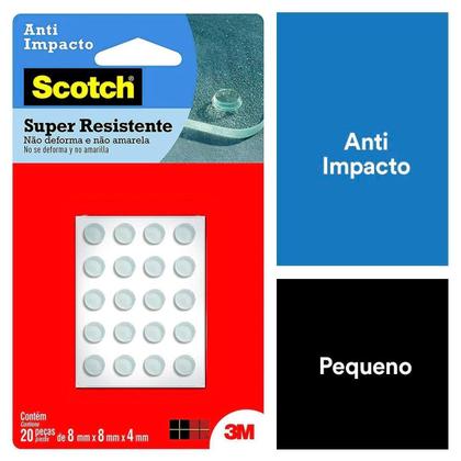 Imagem de Protetor Anti-impacto 3m Scotch Redondo Pequeno 
