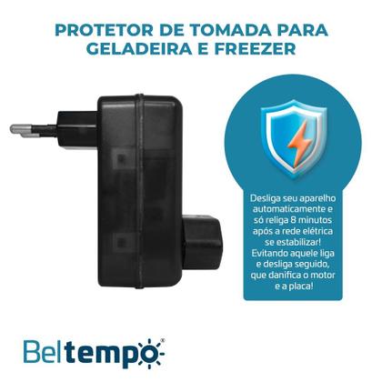 Imagem de Protetor Antiraio Surtos De Energia Geladeira Freezer Beltempo
