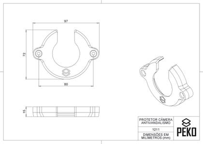 Imagem de Protetor Antivandalismo Compativel Com Camera Intelbras Imx