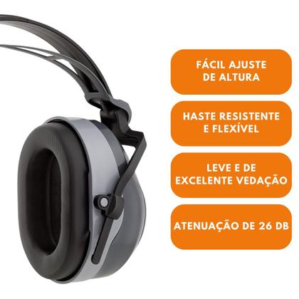 Imagem de Protetor Auditivo Confort Plus 26 db Abafador De Segurança Trabalho Obra