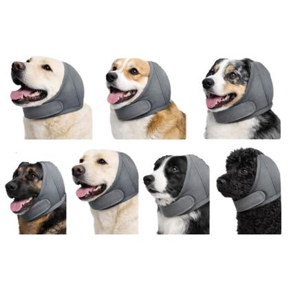 Imagem de Protetor Auricular para Cachorro P M G Anti Ruído Abafador de Ouvido Pet Ajustável Pós Cirúrgico