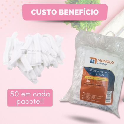 Imagem de Protetor Bacia Pedicure Descartável 68x66 cm Pacote com 50 unidades Envio Imediato