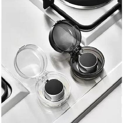 Imagem de Protetor Botão de Fogão á Gás Tampa CookTop Forno Cozinha Trava de Segurança Transparente Proteção Criança Bebês Acessório Resistente Durável