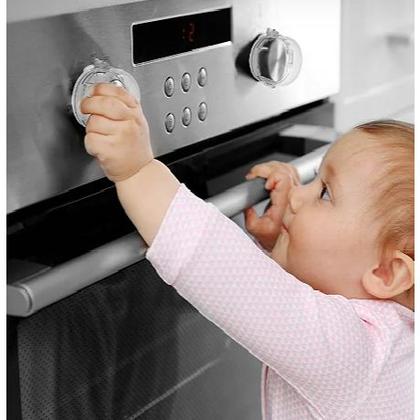 Imagem de Protetor Botão de Fogão á Gás Tampa CookTop Forno Cozinha Trava de Segurança Transparente Proteção Criança Bebês Acessório Resistente Durável