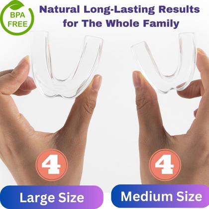 Imagem de Protetor bucal Lumeeno para triturar dentes, pacote com 8 unidades com 2 estojos