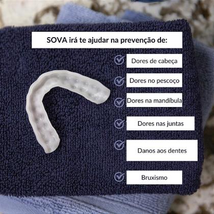 Imagem de Protetor Bucal noturno placa bruxismo SOVA 3D com estojo