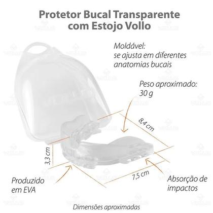 Imagem de Protetor bucal transparente c/ estojo vollo