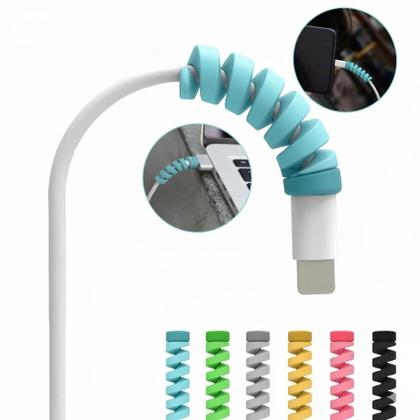 Imagem de Protetor Cabo Universal Silicone Carregador Celular Anti Quebra